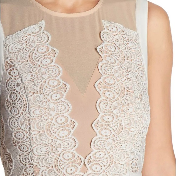 Greylin M Illusion Lace Sheath Mini Dress Pink - Picture 14 of 16